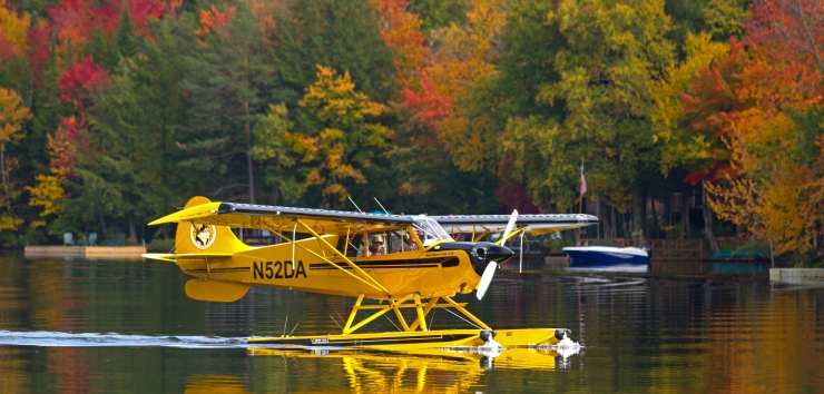While chatting with David Patterson this plane had just landed on 6th Lake. October 5th 2016 Inlet, NY. Image © Joe Geronimo