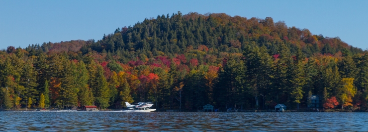 Payne's Air Service taking off on 7th Lake. Inlet, NY October 6th 2016 Image © Joe Geronimo